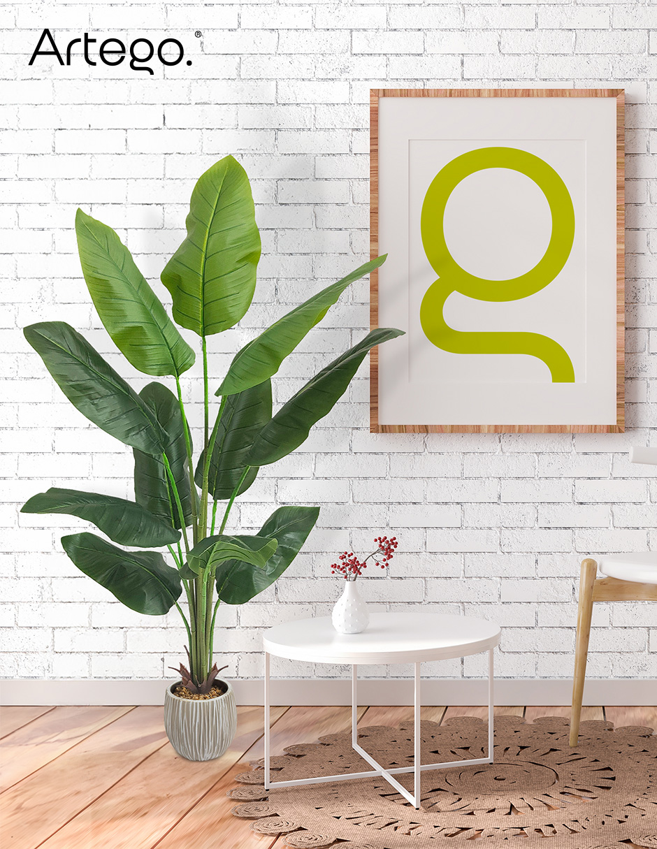 Foto 6 | Planta Artificial Decorativa Moderna Con Maceta Ave De Paraiso Sin Flor Grande De 150cm De Alto Artego