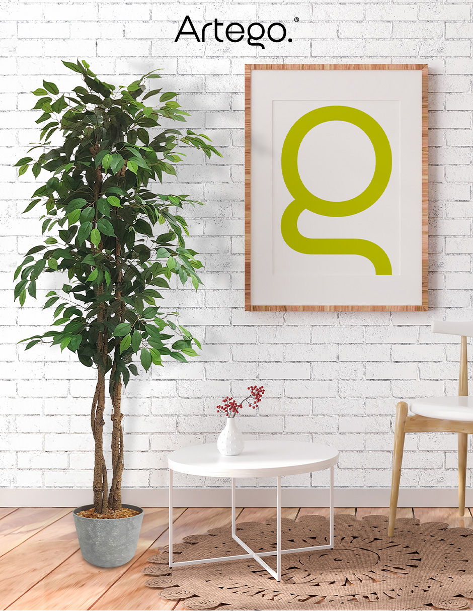 Foto 7 pulgar | Planta Artificial Decorativa Moderna Con Maceta Ficus Grande De 170cm De Alto Artego Para Hogar Sala Comercio Oficina