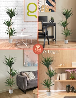 Foto 5 | Planta Artificial Decorativa Moderna Con Maceta Dracaena Palo De Brasil De 140cm De Alto Artego Para Hogar Sala