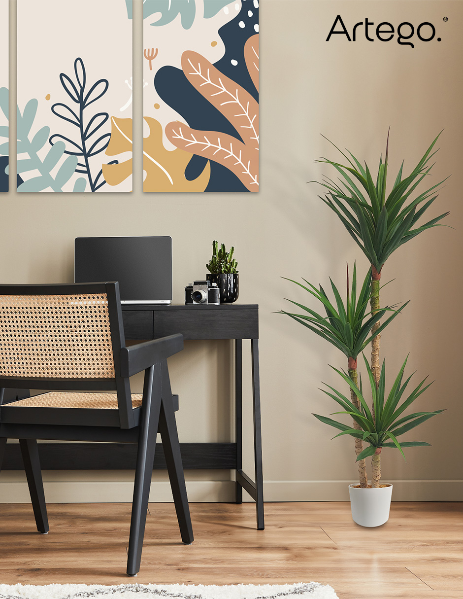 Foto 8 pulgar | Planta Artificial Decorativa Moderna Con Maceta Dracaena Palo De Brasil De 140cm De Alto Artego Para Hogar Sala