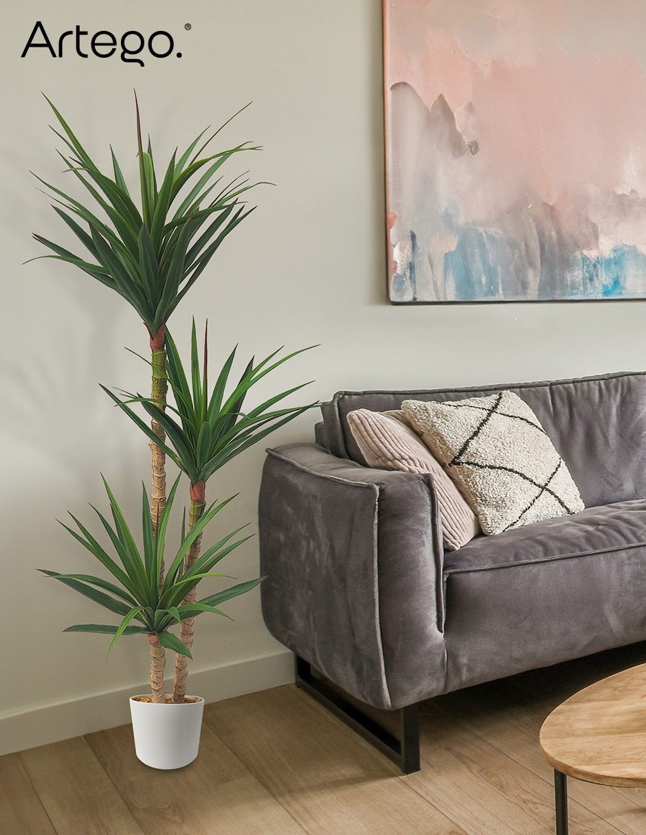 Foto 9 pulgar | Planta Artificial Decorativa Moderna Con Maceta Dracaena Palo De Brasil De 140cm De Alto Artego Para Hogar Sala