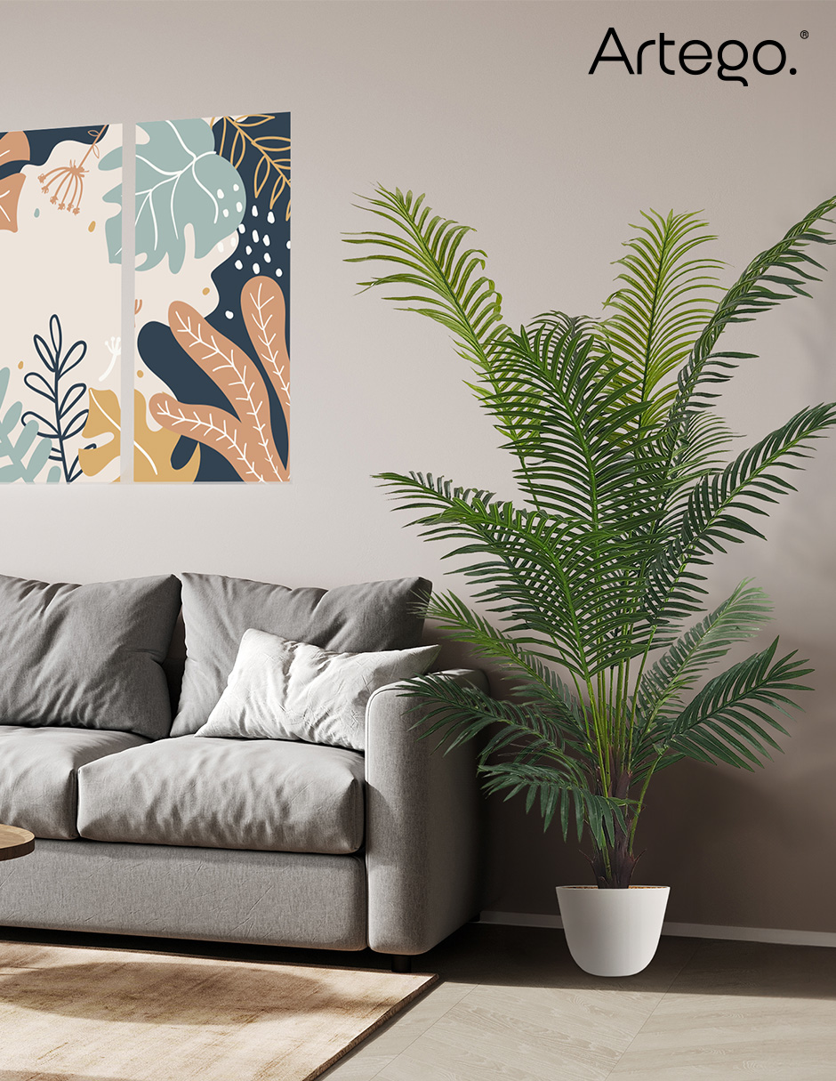 Foto 9 pulgar | Planta Artificial Decorativa Moderna Con Maceta Palmera Hawaii Grande De 160cm De Alto Artego Para Hogar Sala Come