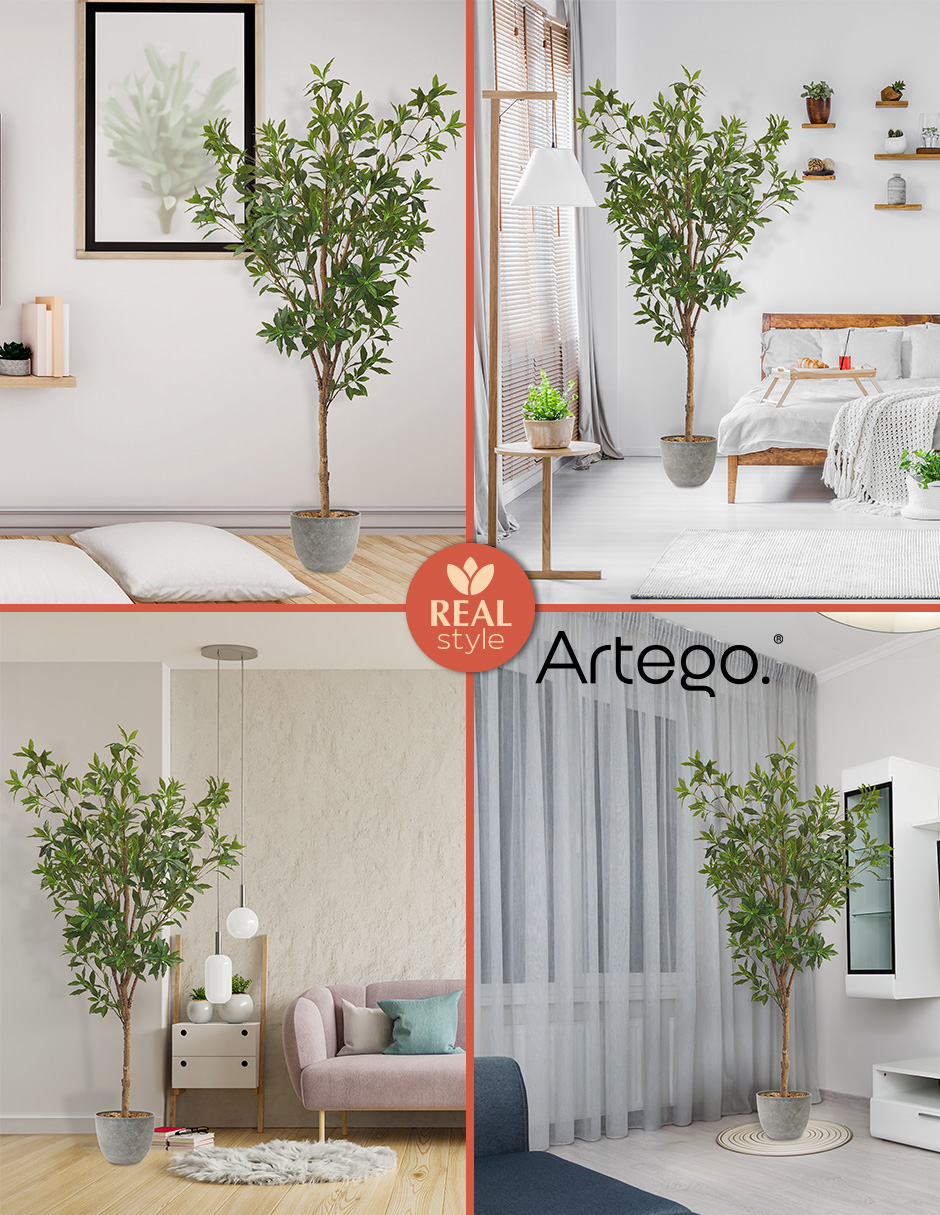 Foto 5 | Planta Artificial Decorativa Moderna Con Maceta Pieris Grande De 170cm De Alto Artego Para Hogar Sala Comercio Oficina