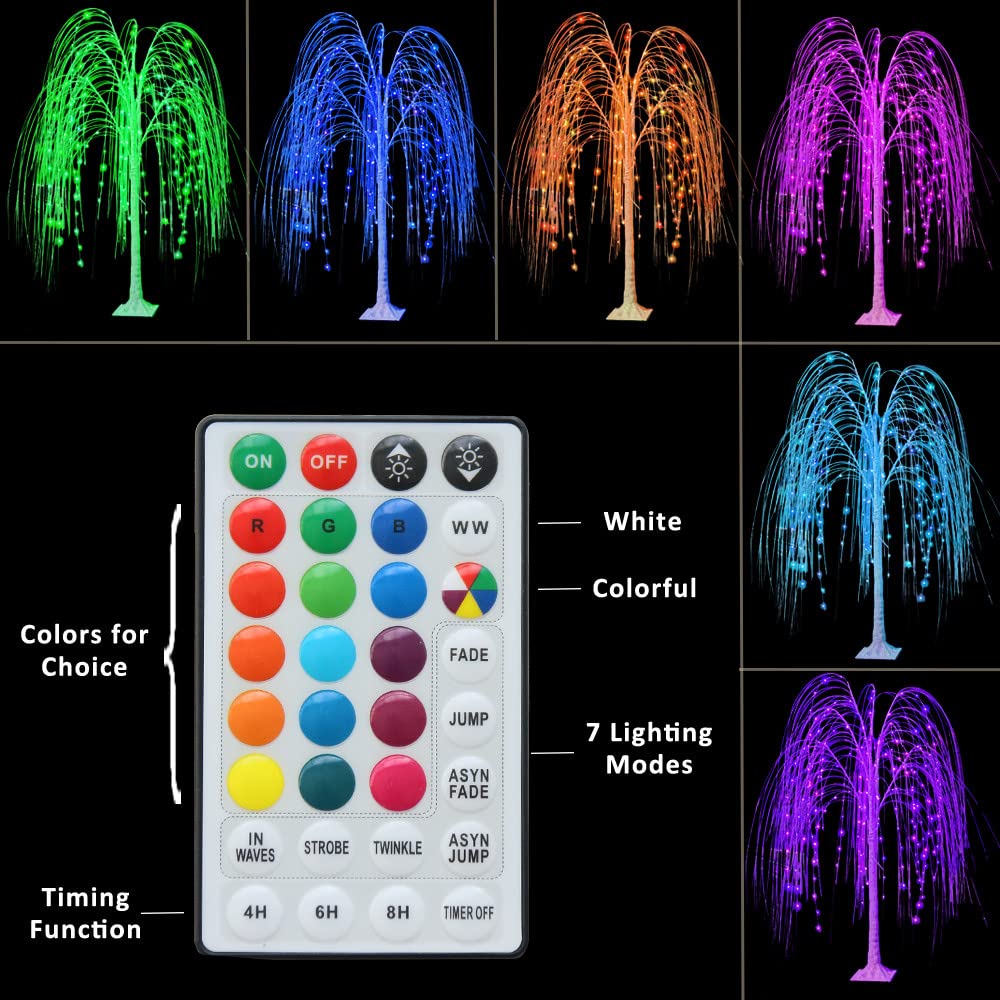 Foto 6 pulgar | Led Willow Tree Pooqla 240 Rgb De 5 Pies Con Control Remoto - Venta Internacional.