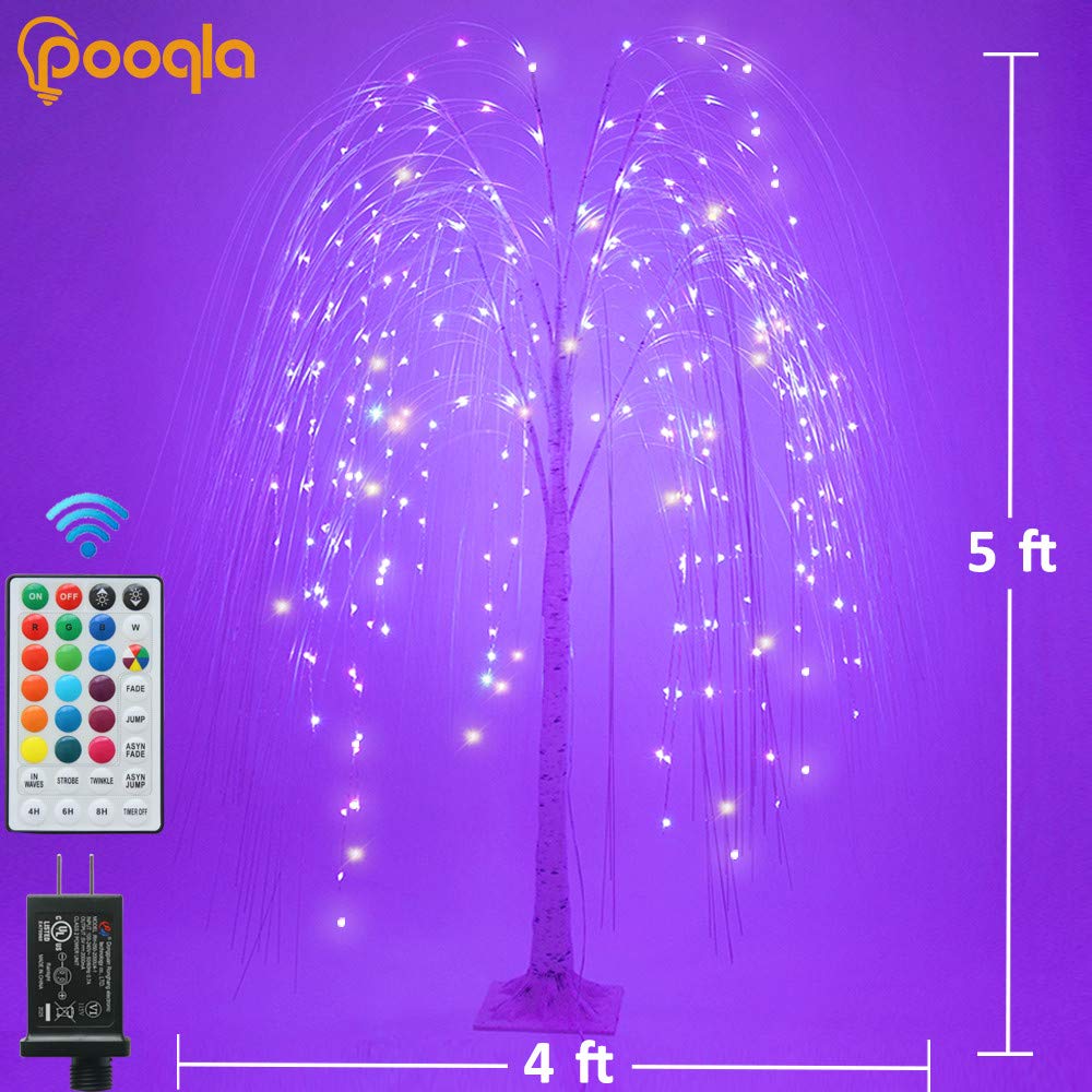 Foto 7 pulgar | Led Willow Tree Pooqla 240 Rgb De 5 Pies Con Control Remoto - Venta Internacional.