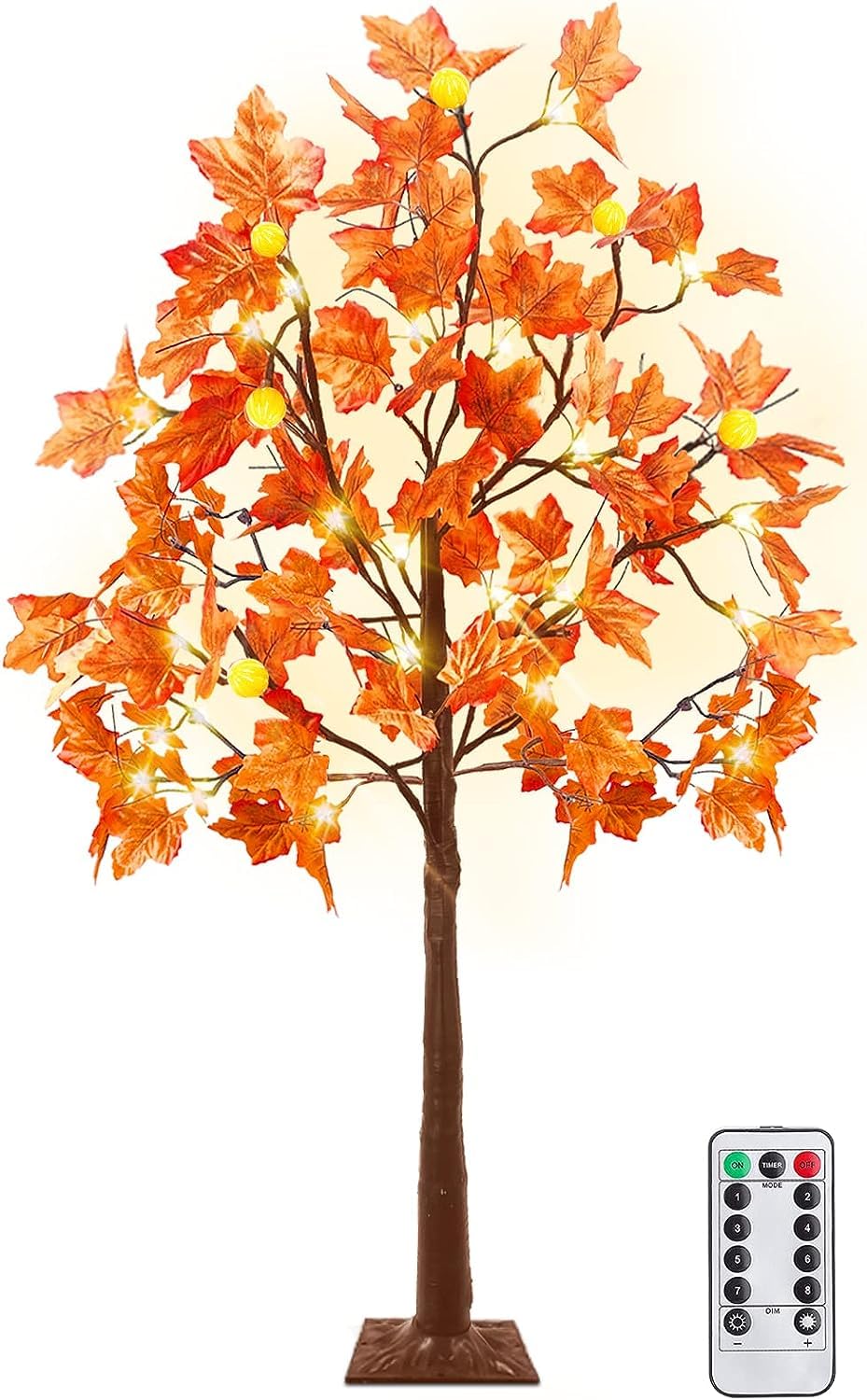 [árbol De Otoño] Árbol De Arce Preiluminado Turnmeon De 6 Pies Con 120 Pulgadas De Blanco Cálido - Venta Internaciona $2,308