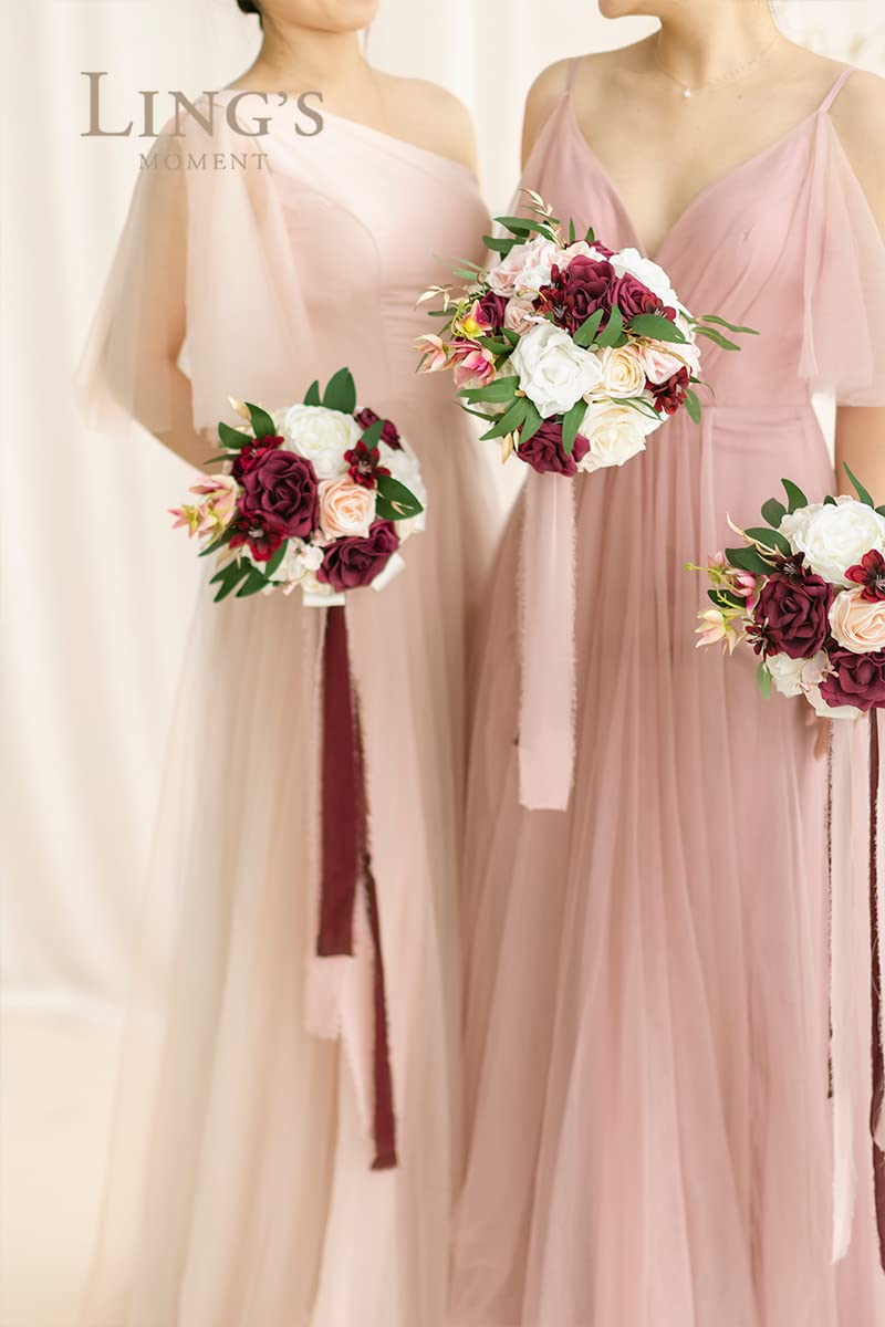 Foto 2 | Ramo De Flores Artificiales Ling's Moment Marsala Bridesmaid - Venta Internacional.