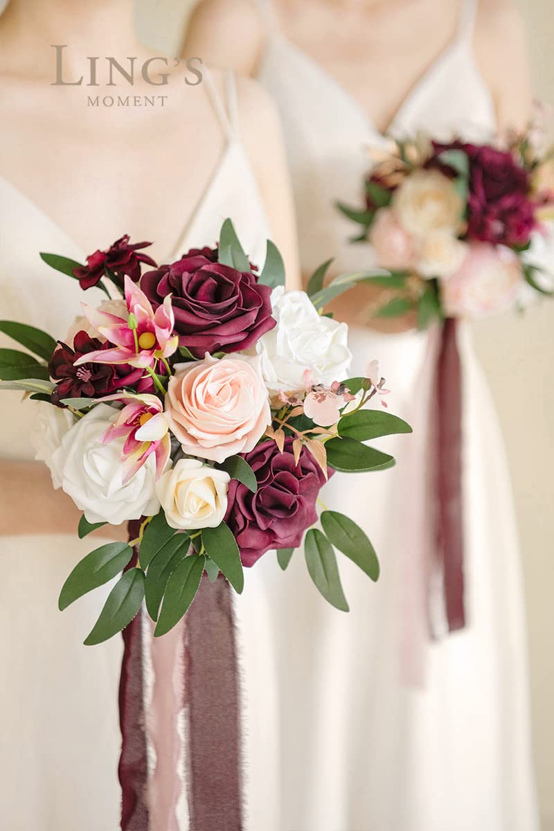 Foto 4 | Ramo De Flores Artificiales Ling's Moment Marsala Bridesmaid - Venta Internacional.