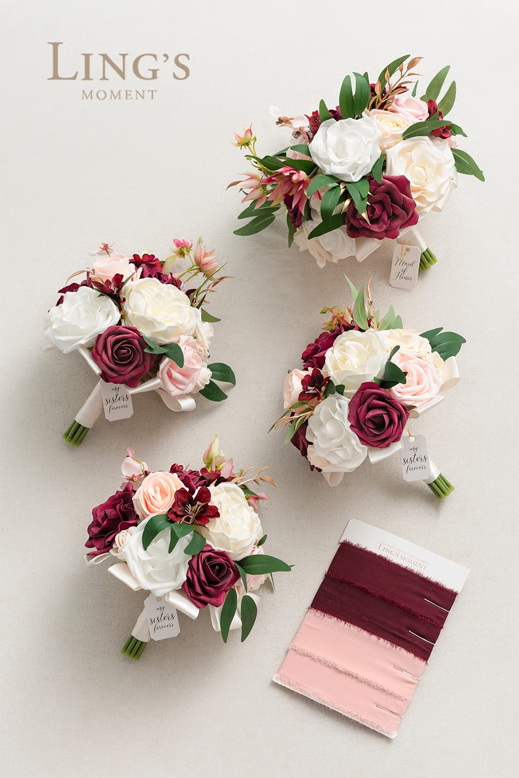 Foto 5 | Ramo De Flores Artificiales Ling's Moment Marsala Bridesmaid - Venta Internacional.