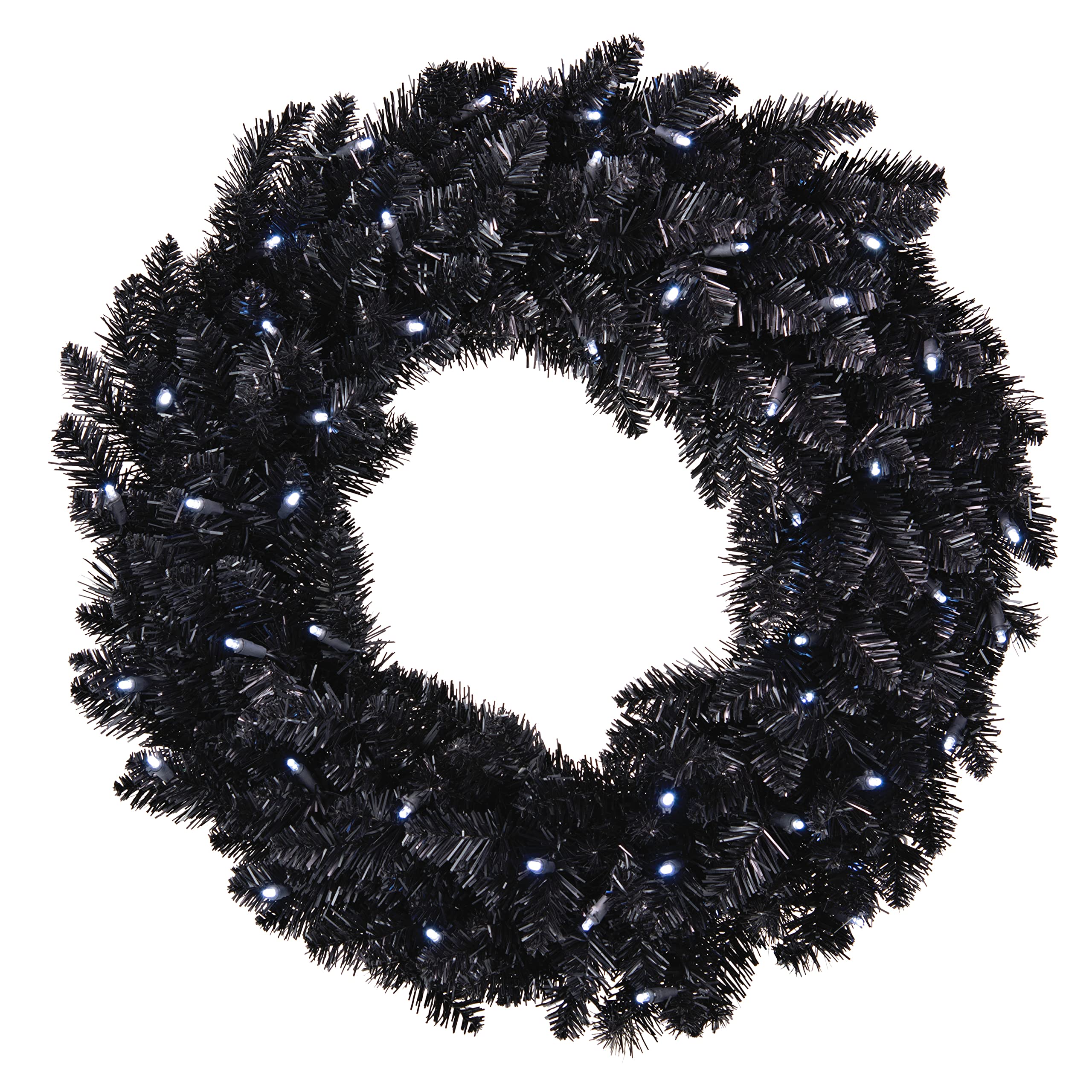 Foto 1 | Corona Hallmark De Recuerdo Negra Brillante Para Halloween, 30 Cm - Venta Internacional.