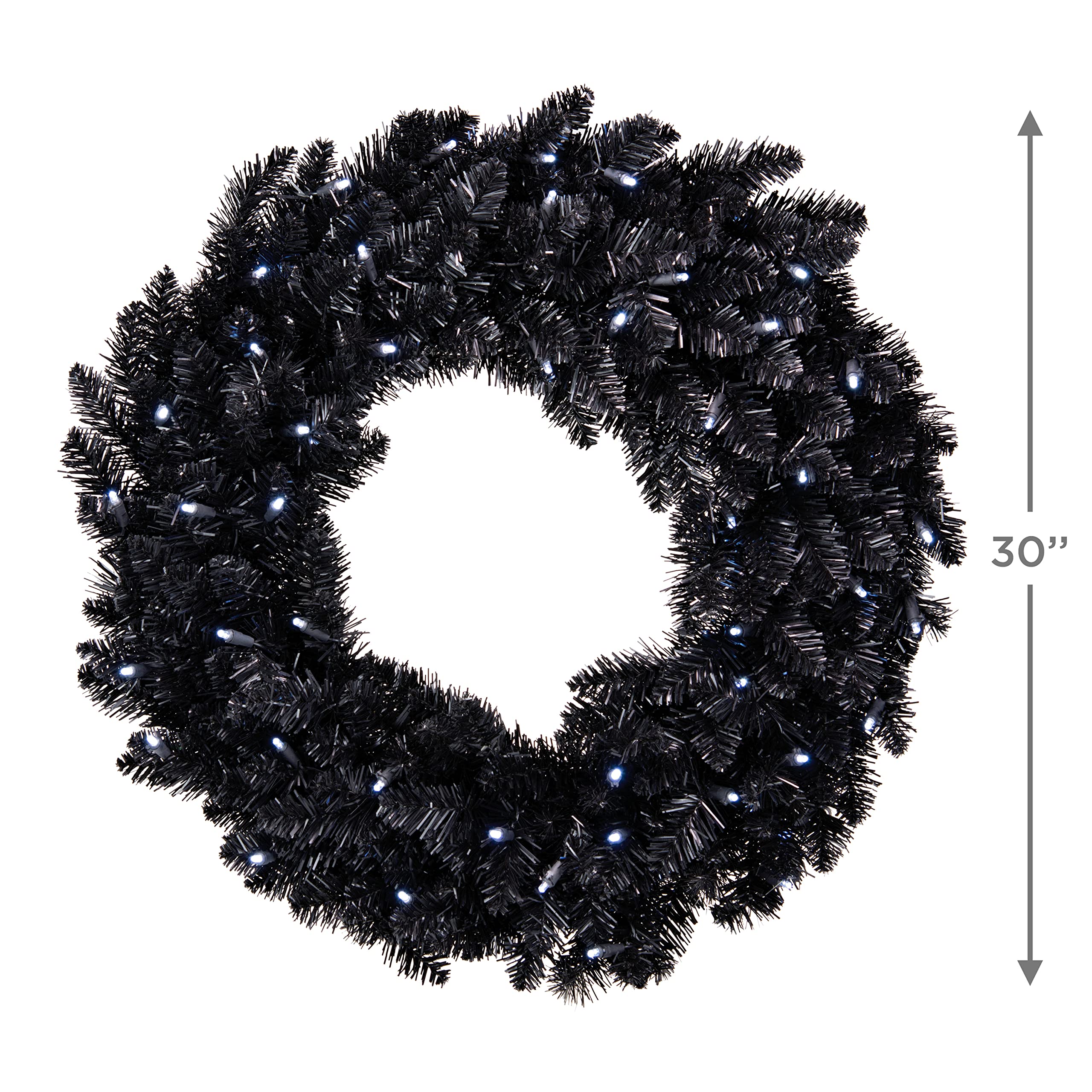 Foto 4 pulgar | Corona Hallmark De Recuerdo Negra Brillante Para Halloween, 30 Cm - Venta Internacional.