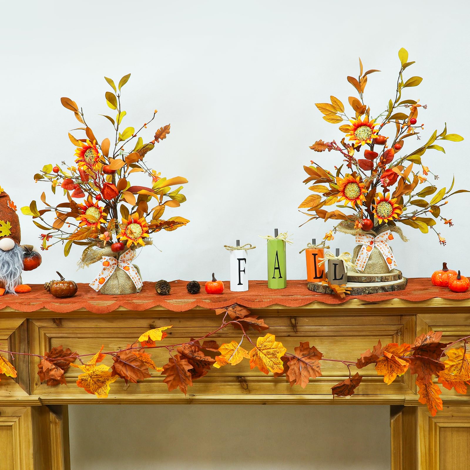 Foto 6 pulgar | [decoración] Árbol De Arce De Otoño Turnmeon Con Luces De 18 Pulgadas, Paquete De 2 Con Temporizador - Venta Inter