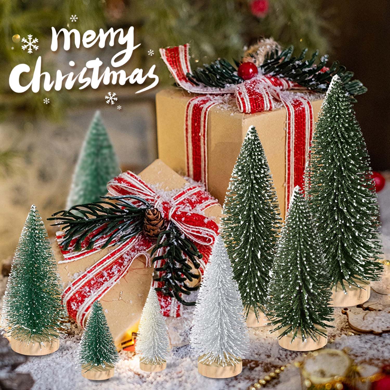 Foto 5 pulgar | Miniescritorio Christmas Tree Kpx, 9 Unidades Con Base De Madera De 10 A 25 Cm - Venta Internacional.