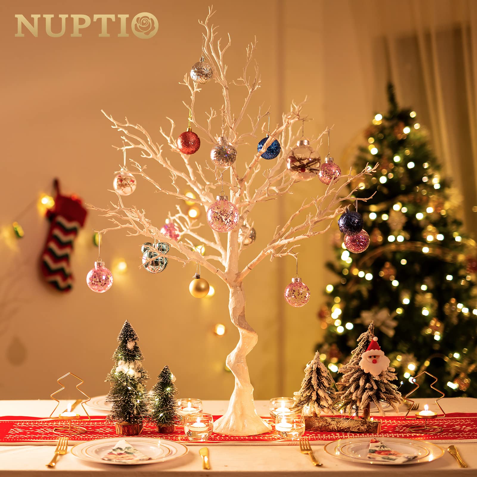 Foto 3 pulgar | Manzanita Artificial Con Rama De Árbol De Navidad, 105 Cm, Color Blanco - Venta Internacional.