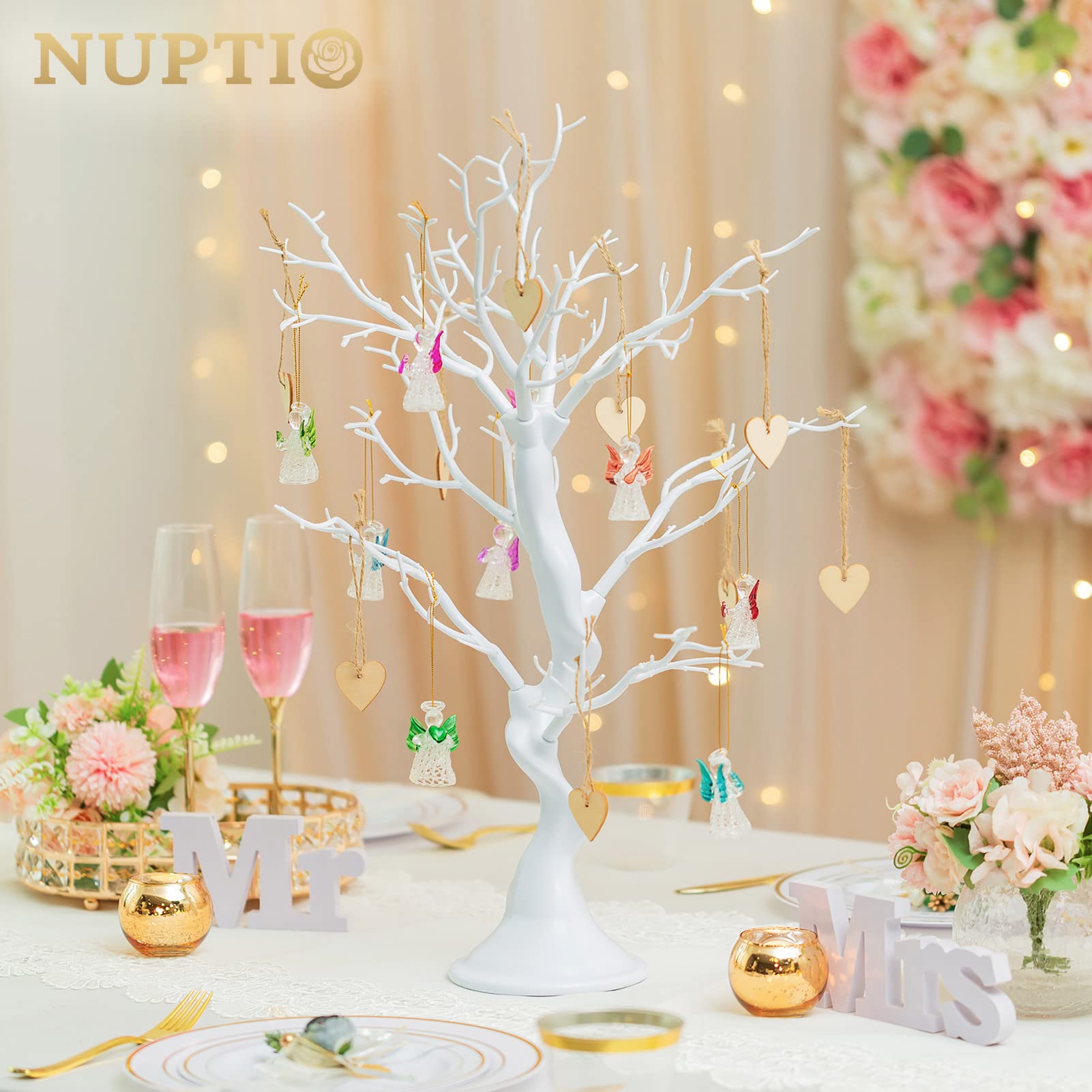 Foto 3 pulgar | Rama De Árbol De Navidad Nuptio Blanca, 58 Cm, Resina Manzanita - Venta Internacional.