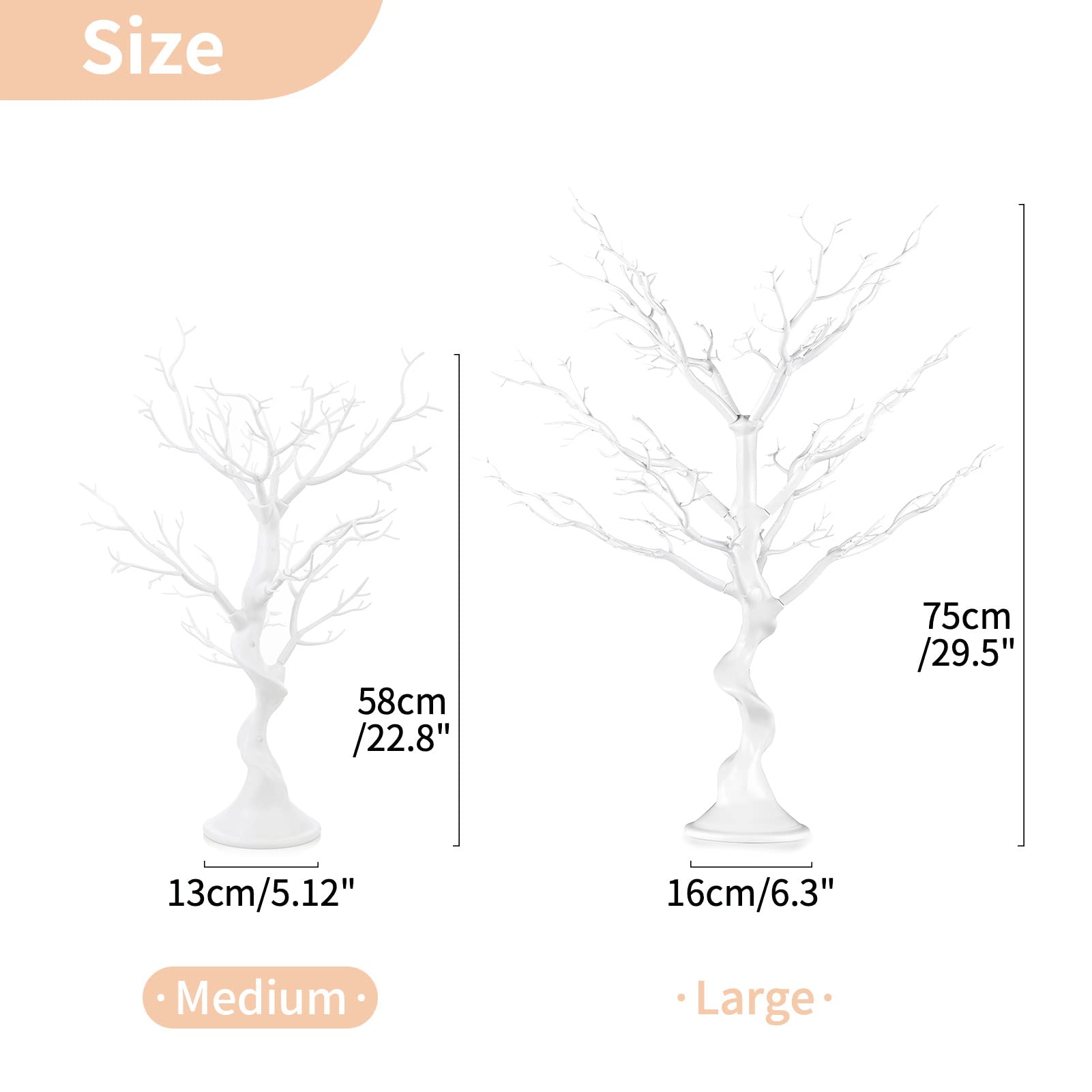 Foto 5 | Rama De Árbol De Navidad Nuptio Blanca, 58 Cm, Resina Manzanita - Venta Internacional.