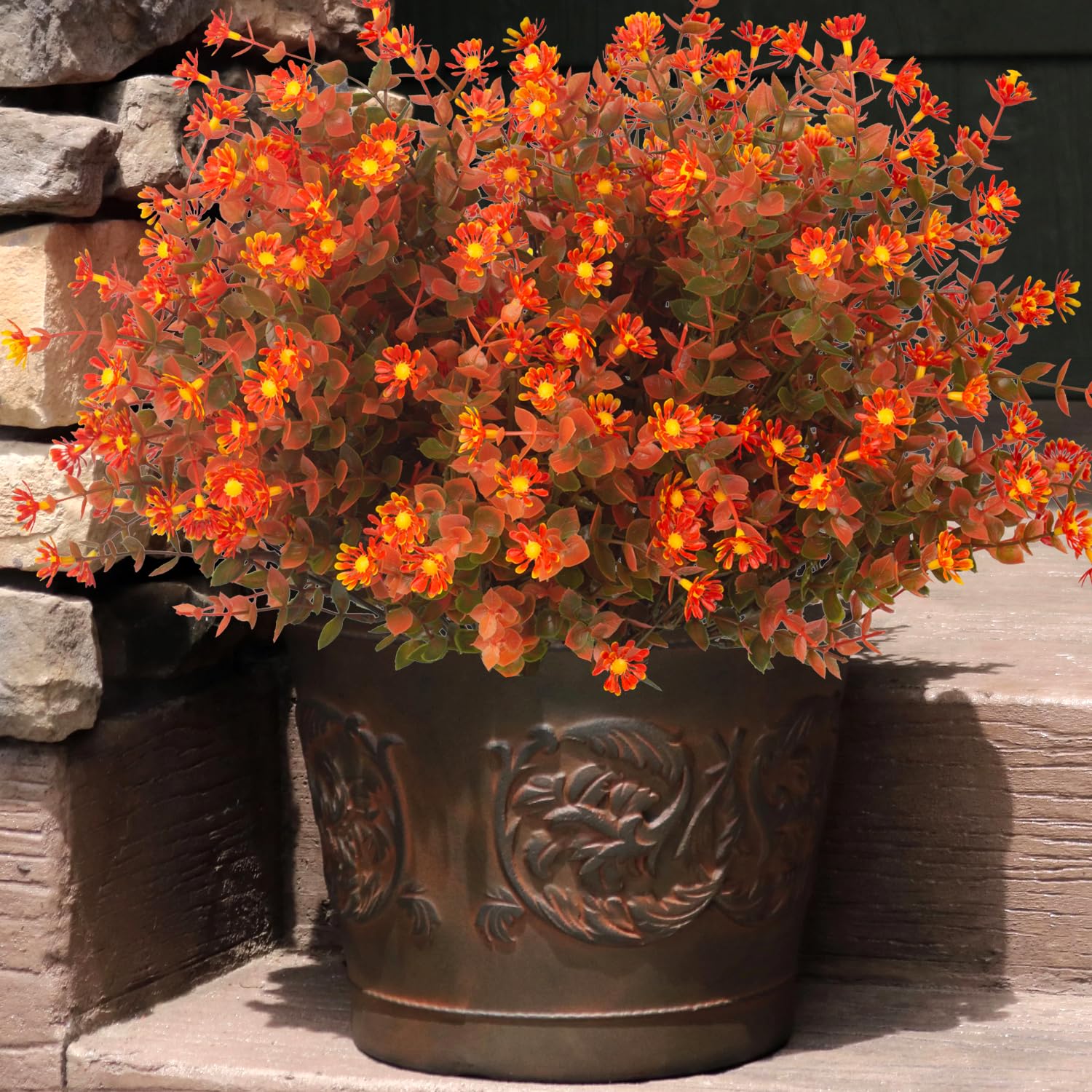 Flores De Otoño Artificiales Grunyia, Plantas De Otoño Falsas Que No Se Decoloran - Venta Internacional. $811