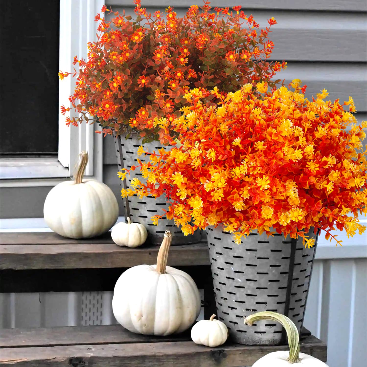 Foto 4 | Flores De Otoño Artificiales Grunyia, Plantas De Otoño Falsas Que No Se Decoloran - Venta Internacional.