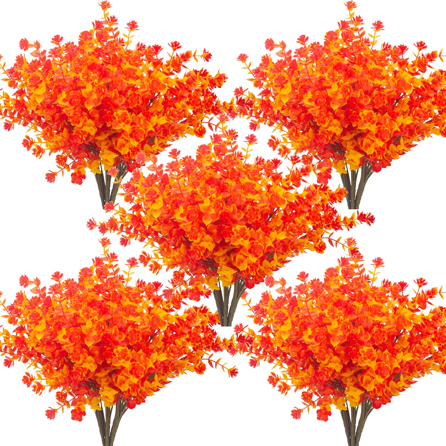 Flores De Otoño Artificiales Grunyia Resistentes A Los Rayos Uv Para Decoración - Venta Internacional. $805