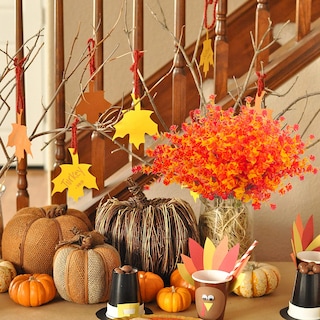 Foto 3 | Flores De Otoño Artificiales Grunyia Resistentes A Los Rayos Uv Para Decoración - Venta Internacional.