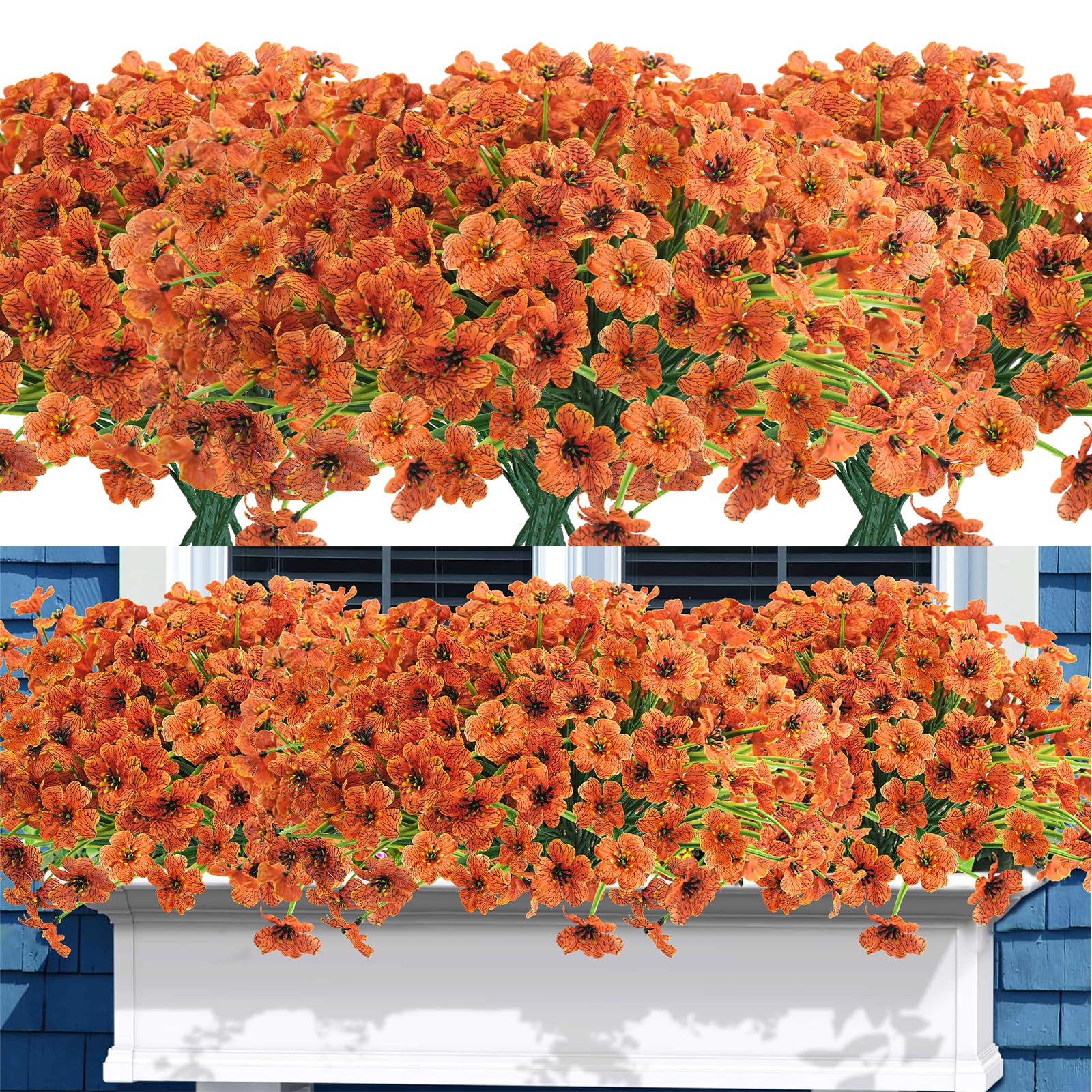 Flores De Otoño Artificiales Uieke, Plantas De Otoño Falsas (naranja) - Venta Internacional. $572