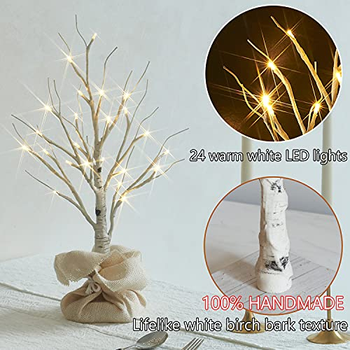 Foto 3 pulgar | Fudios De Abedul De Mesa Preiluminados Con Temporizador De 45 Cm Y 24 Led - Venta Internacional.