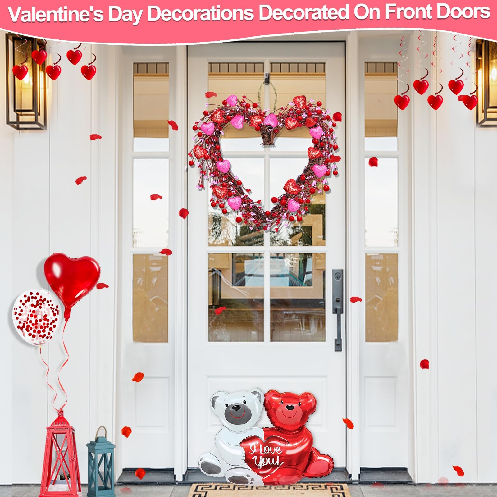 Foto 6 | Corona De San Valentín Turnmeon Con 16 Corazones Y 20 Luces Rojas - Venta Internacional.
