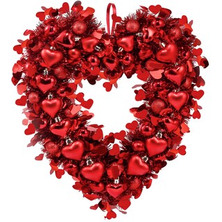 Foto 1 | Corona Sggvecsy de Oropel en Forma de Corazón 45 cm - Venta Internacional