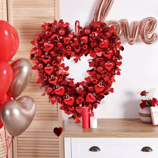 Foto 3 | Corona Sggvecsy de Oropel en Forma de Corazón 45 cm - Venta Internacional