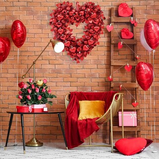 Foto 5 | Corona Sggvecsy de Oropel en Forma de Corazón 45 cm - Venta Internacional