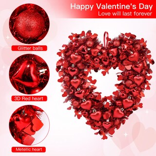 Foto 7 | Corona Sggvecsy de Oropel en Forma de Corazón 45 cm - Venta Internacional