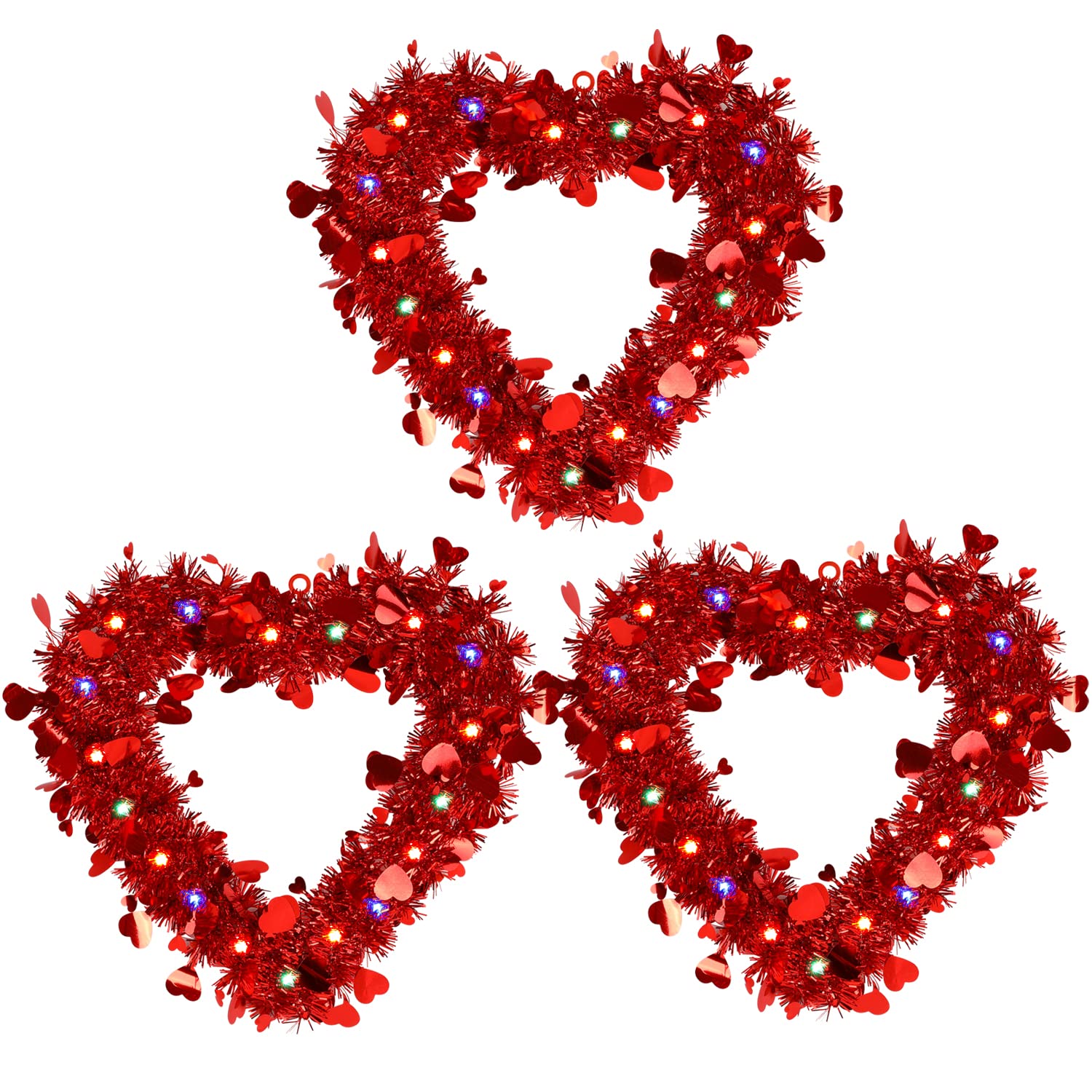 Foto 2 pulgar | Corona San Valentín de Corazón Ccinee Con Luces X3 - Venta Internacional