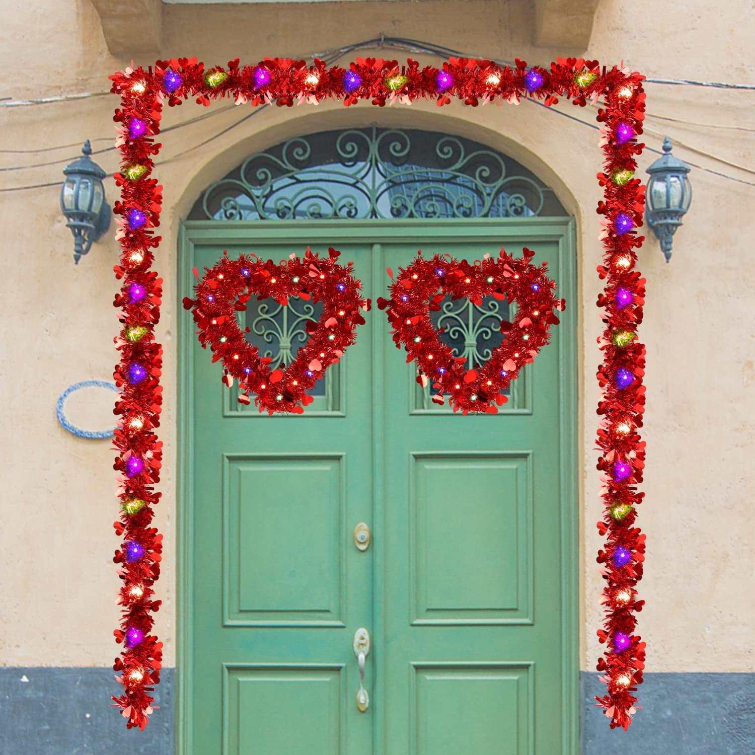 Foto 6 | Corona San Valentín de Corazón Ccinee Con Luces X3 - Venta Internacional