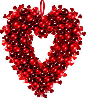 Foto 1 | Corona Sggvecsy en Forma de Corazón 45 cm Rojo - Venta Internacional