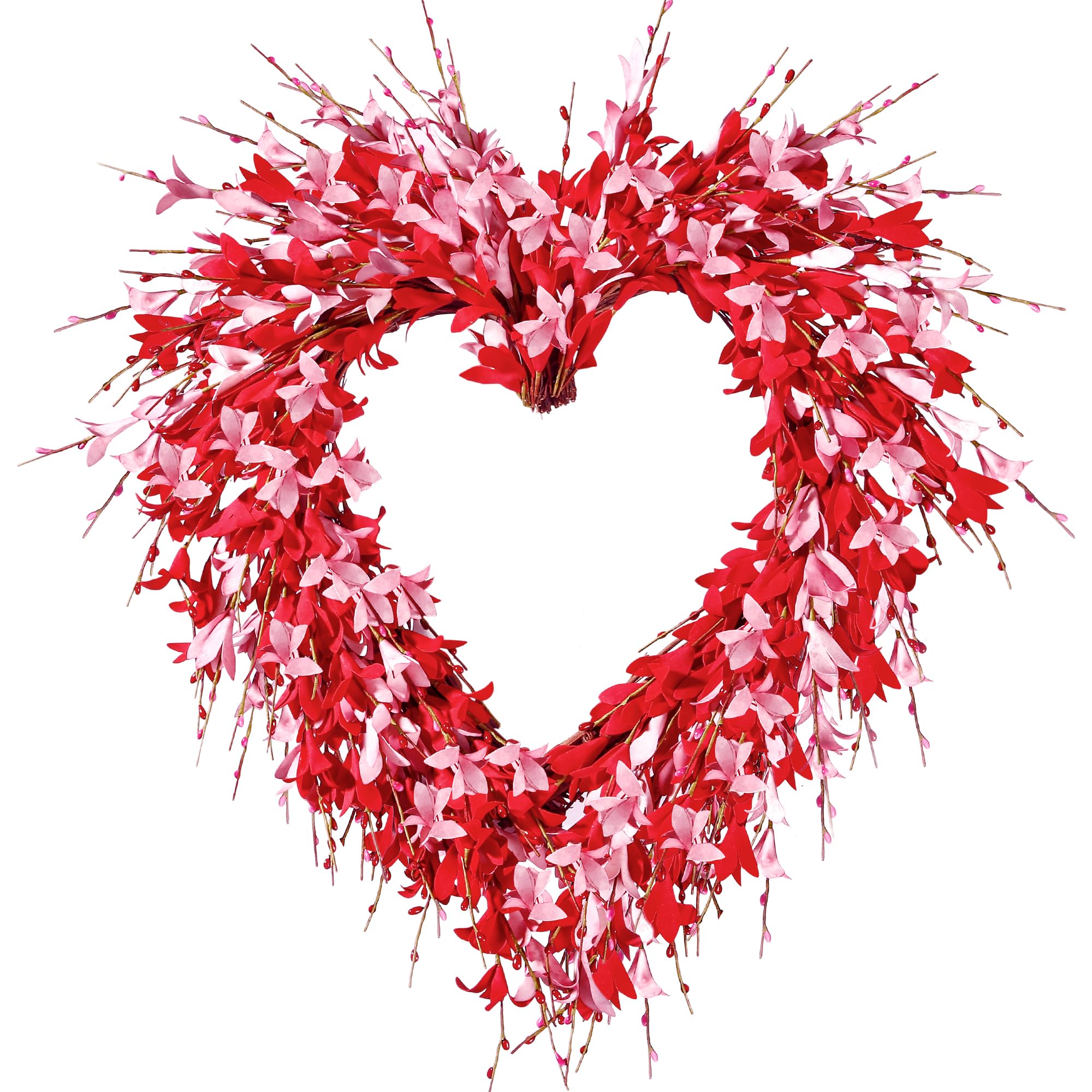 Foto 2 pulgar | Corona Artificial Sggvecsy en Forma de Corazón 48 cm - Venta Internacional