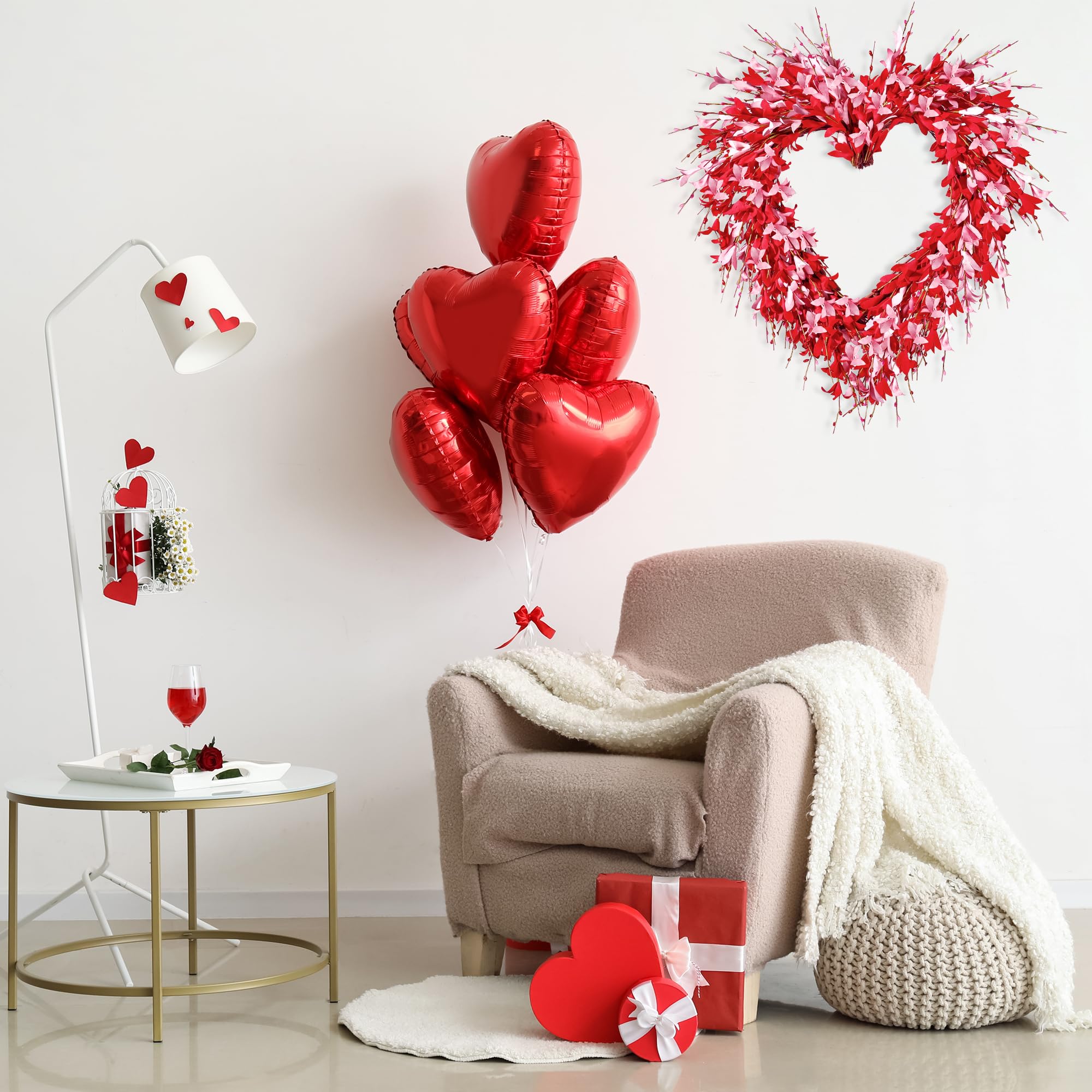 Foto 2 | Corona Artificial Sggvecsy en Forma de Corazón 48 cm - Venta Internacional