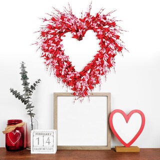 Foto 4 | Corona Artificial Sggvecsy en Forma de Corazón 48 cm - Venta Internacional