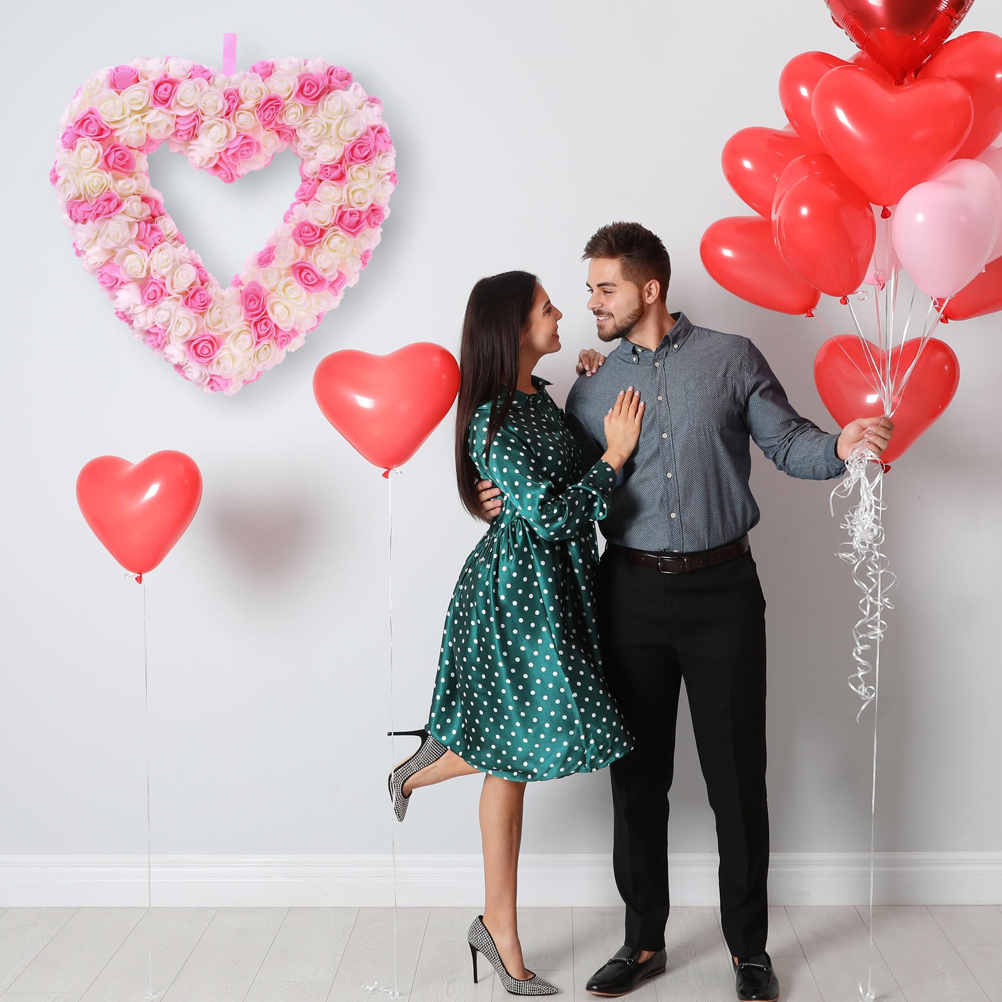 Foto 5 pulgar | Corona Artificial en Forma de Corazón Sggvecsy 33 cm - Venta Internacional