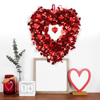 Foto 5 | Corona Sggvecsy de Oropel en Forma de Corazón 45 cm Rojo - Venta Internacional