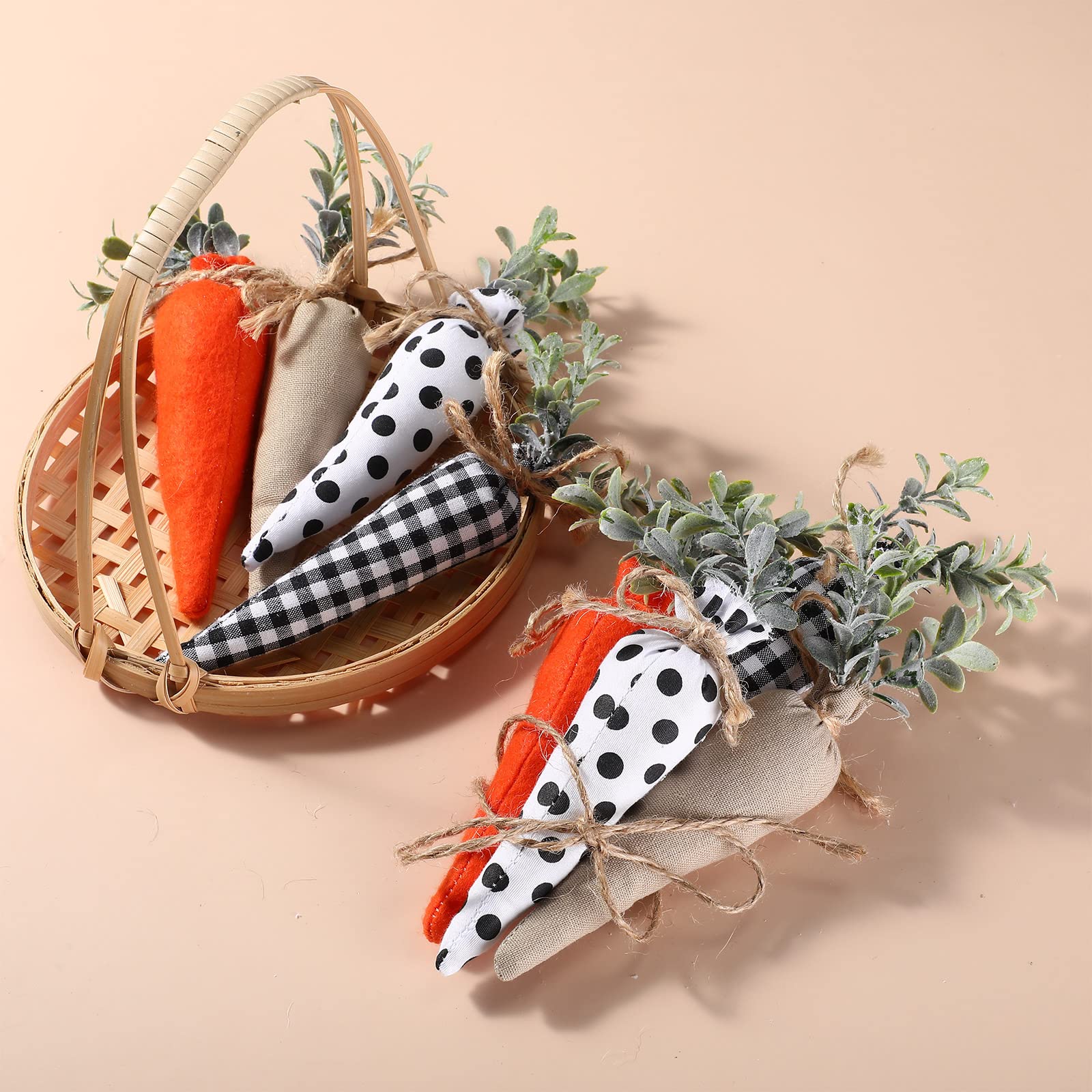 Foto 4 | Juguete Skylety De Tela Con Forma De Zanahoria De Pascua, 8 Piezas, Para Decoración - Venta Internacional.
