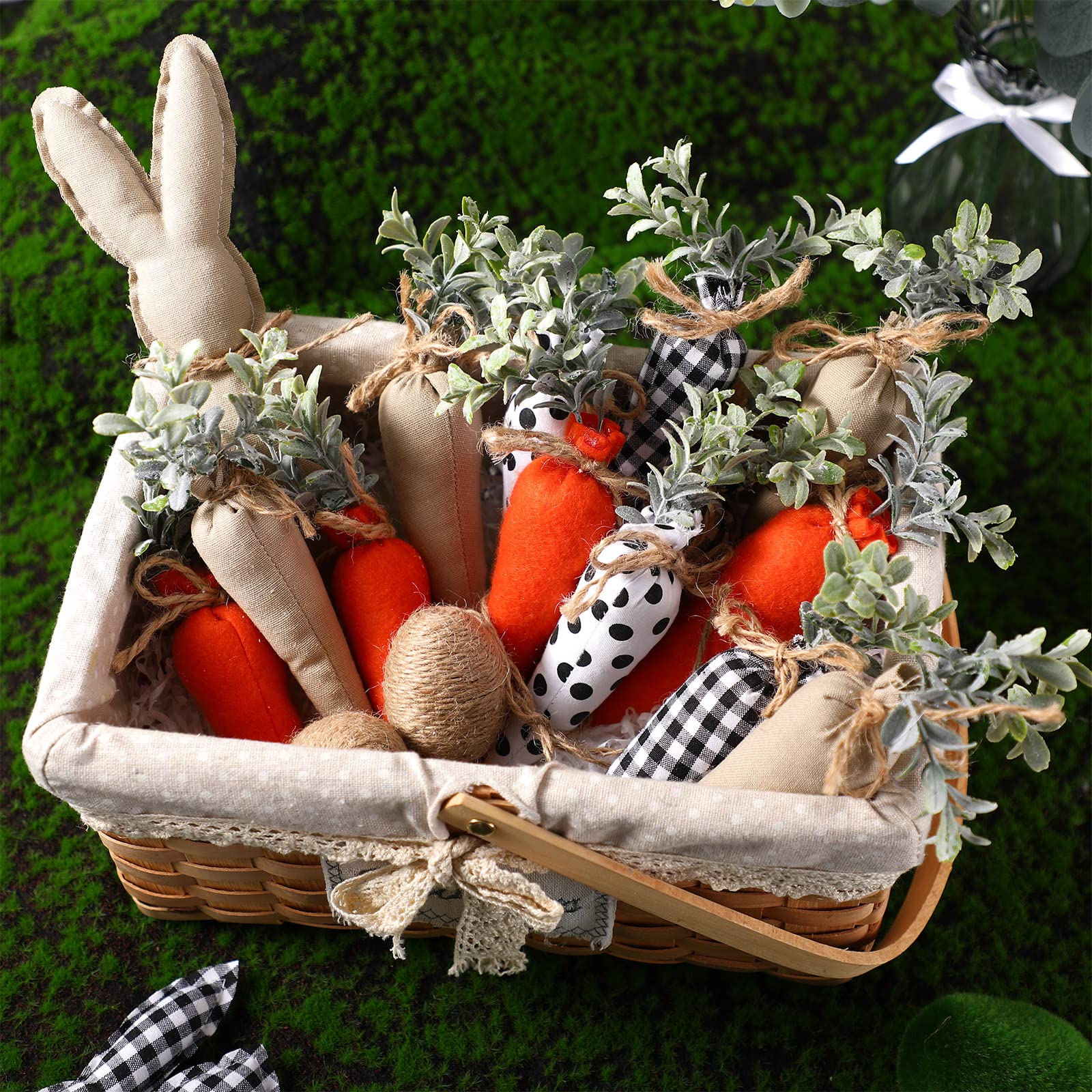 Foto 7 | Juguete Skylety De Tela Con Forma De Zanahoria De Pascua, 8 Piezas, Para Decoración - Venta Internacional.