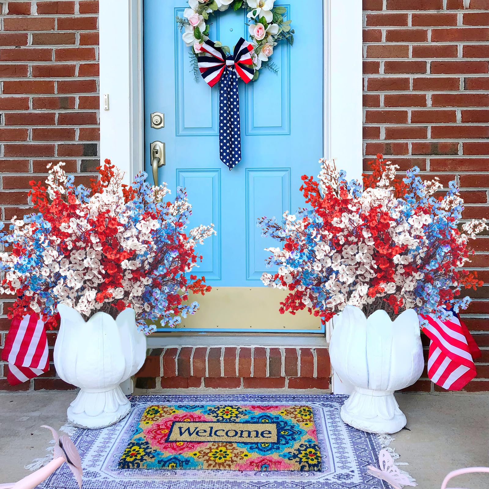 Foto 4 | Flores Artificiales Uieke Patriotic Baby Breath X30 - Venta Internacional.