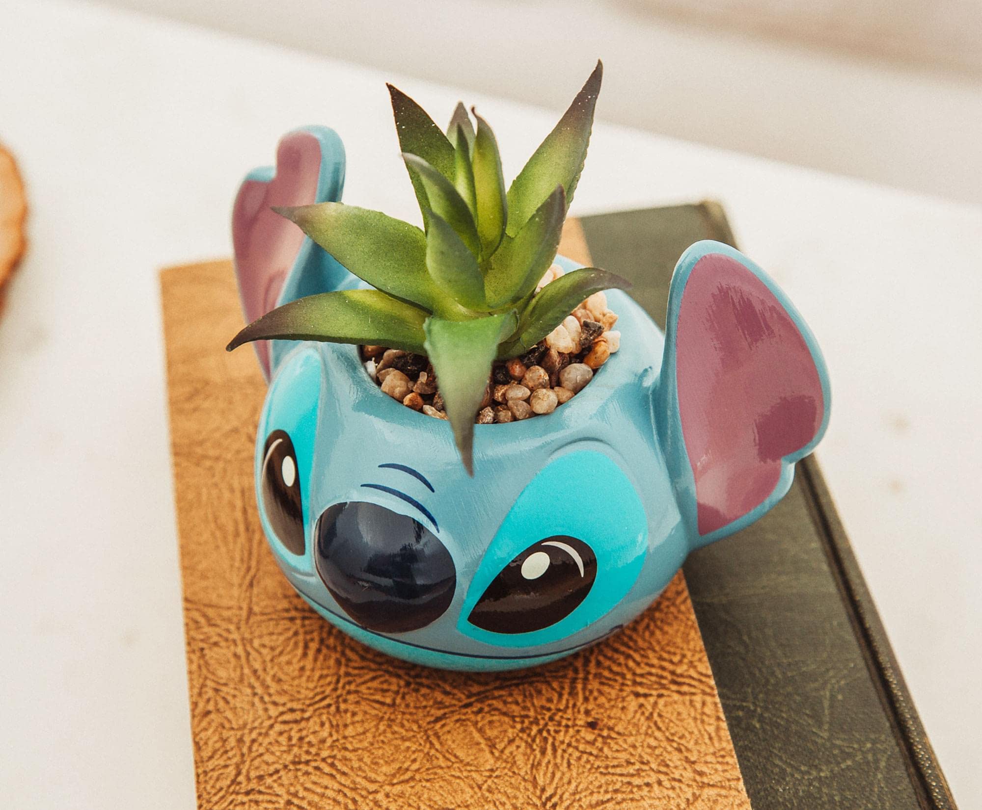 Foto 5 pulgar | Minimoleta Disney Lilo & Stitch De Cerámica Con Suculentas - Venta Internacional.