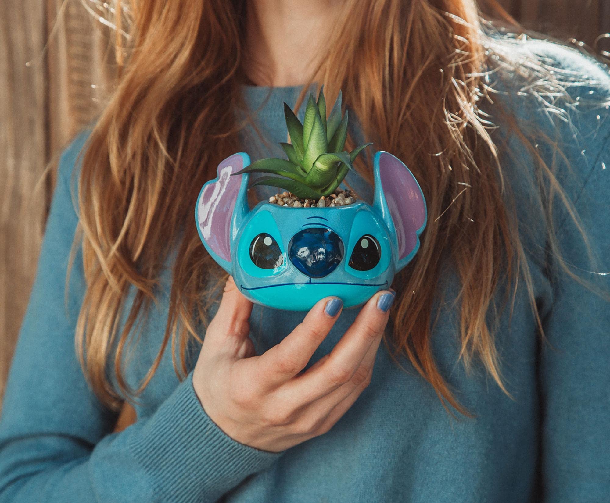 Foto 6 | Minimoleta Disney Lilo & Stitch De Cerámica Con Suculentas - Venta Internacional.