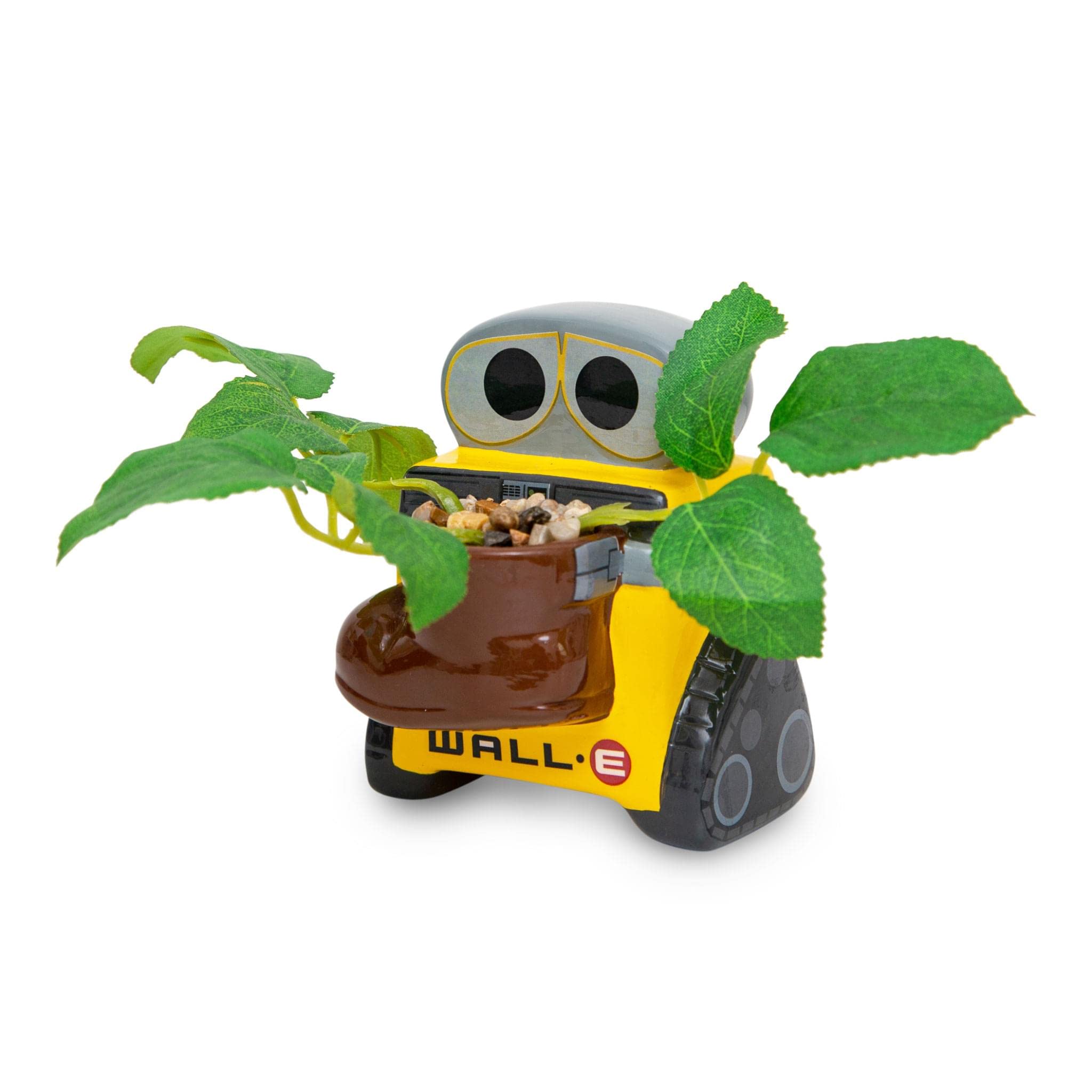 Minimoleta De Cerámica Plateada Con Diseño De Búfalo Disney Pixar Wall-e Con Suculentas - Venta Internacional.