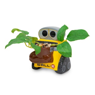 Foto 1 | Minimoleta De Cerámica Plateada Con Diseño De Búfalo Disney Pixar Wall-e Con Suculentas - Venta Internacional.