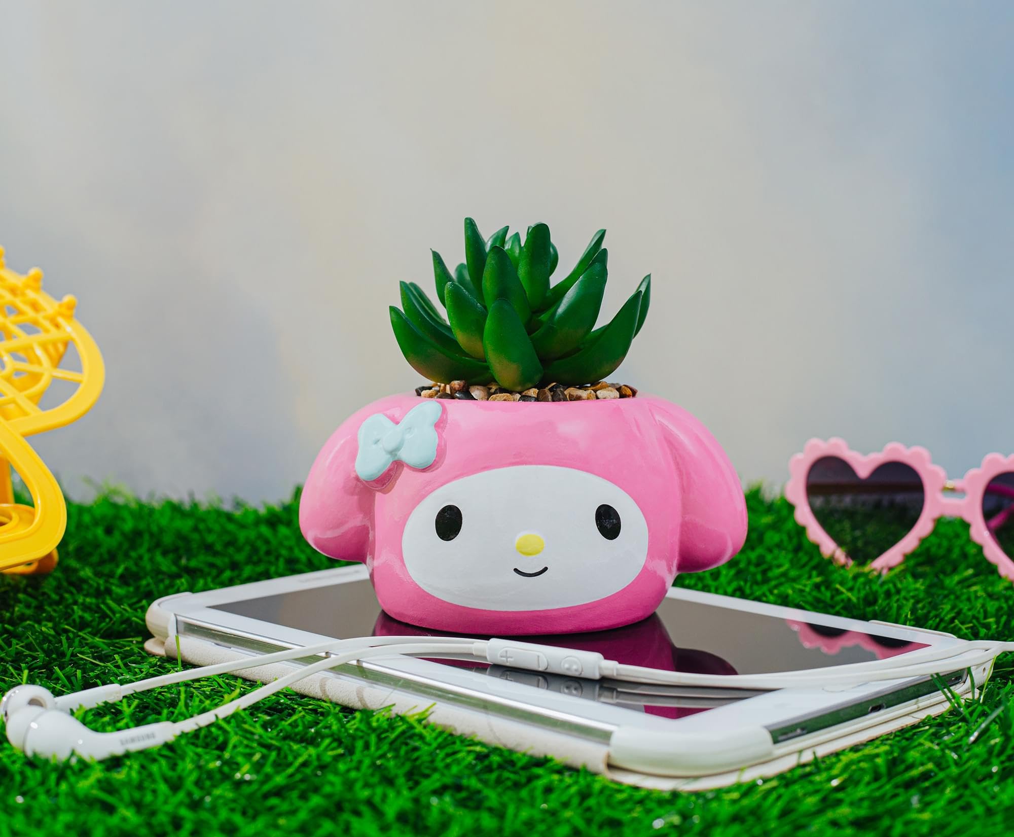 Foto 4 | Mini Maceta Toynk Sanrio My Melody De Cerámica Con Material Artificial - Venta Internacional.