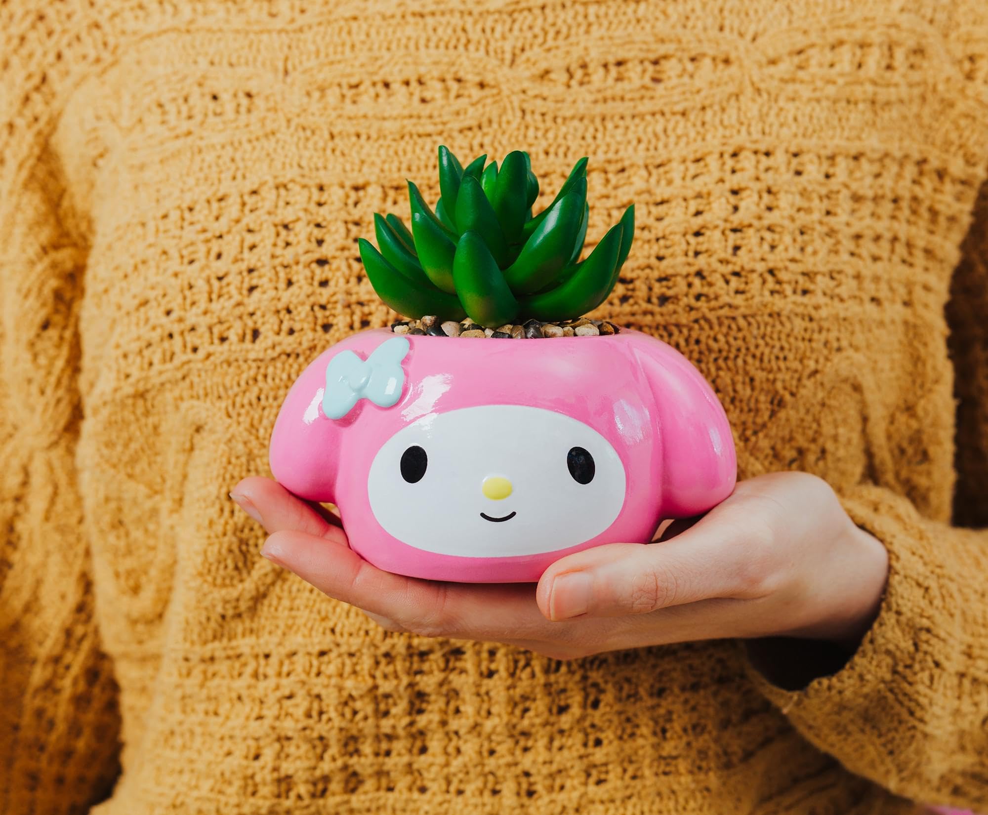 Foto 6 | Mini Maceta Toynk Sanrio My Melody De Cerámica Con Material Artificial - Venta Internacional.