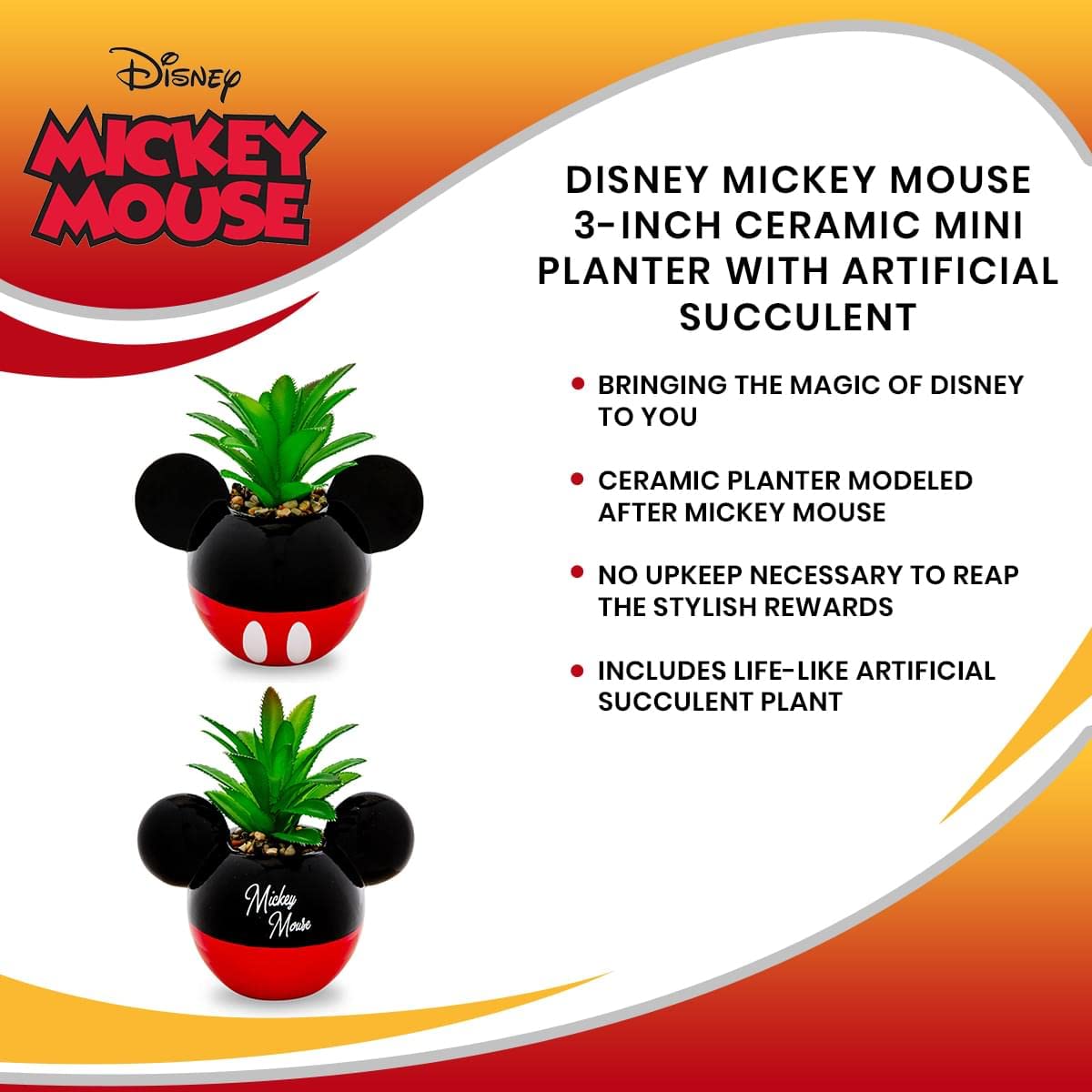 Foto 7 | Minimoleta De Cerámica Plateada Con Diseño De Buffalo Disney Mickey Mouse - Venta Internacional.