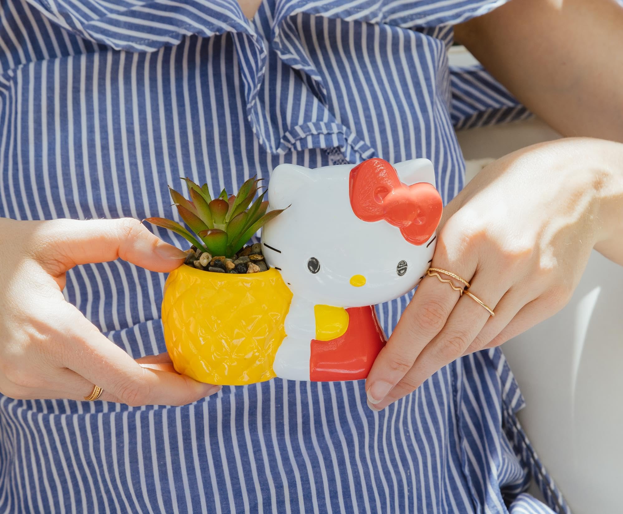 Foto 5 pulgar | Macetero Pequeño Silver Buffalo Sanrio Hello Kitty Pineapple - Venta Internacional.